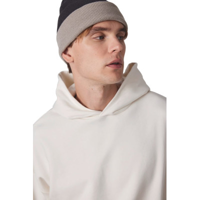 Two-tone beanie with turn-up